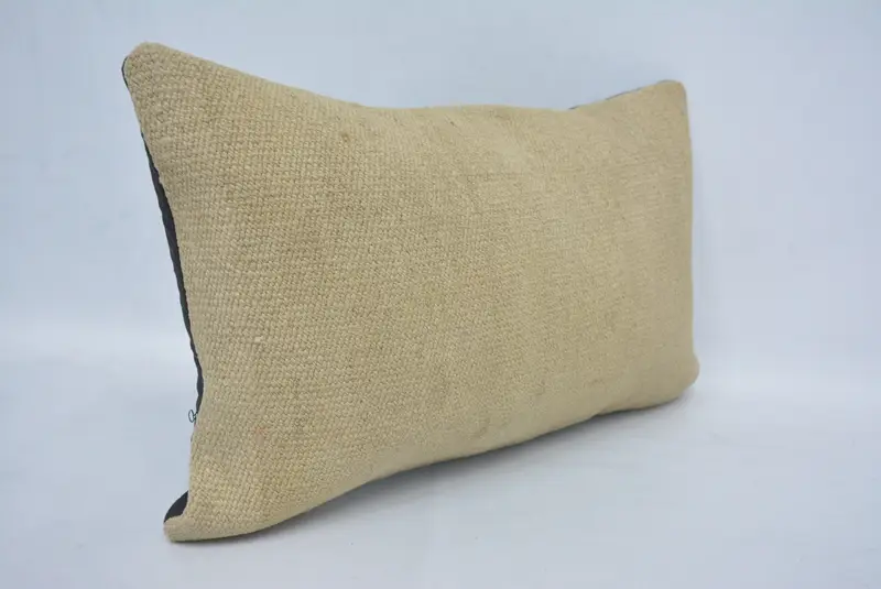 12x20 Beige Cushion, Accent Throw Pillow, Turkish Kilim Pillow, Pillow, Vintage Pillow, Kilim Pillow Cover, Sofa Bolster Pillow Case - 3