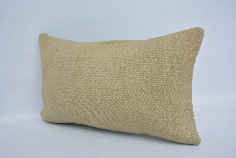 12x20 Beige Cushion, Accent Throw Pillow, Turkish Kilim Pillow, Pillow, Vintage Pillow, Kilim Pillow Cover, Sofa Bolster Pillow Case - 4