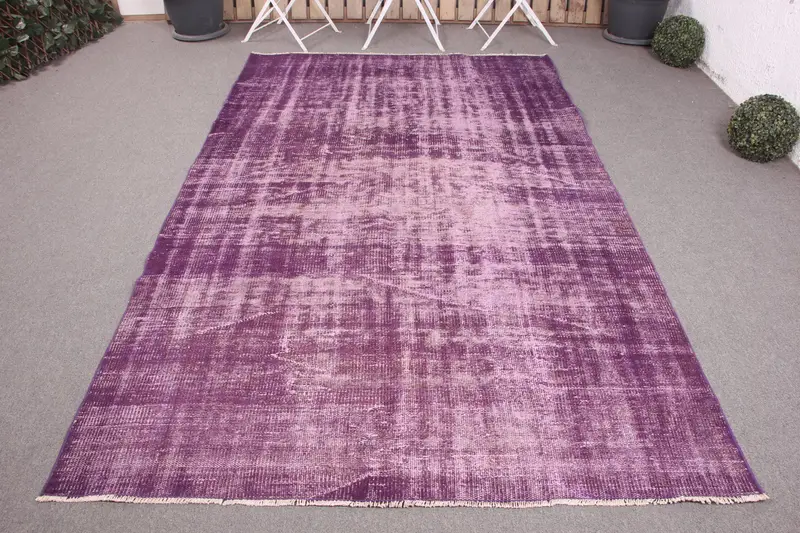 Handmade Moroccan Rug, 5,2x8,6 ft Purple Elegance