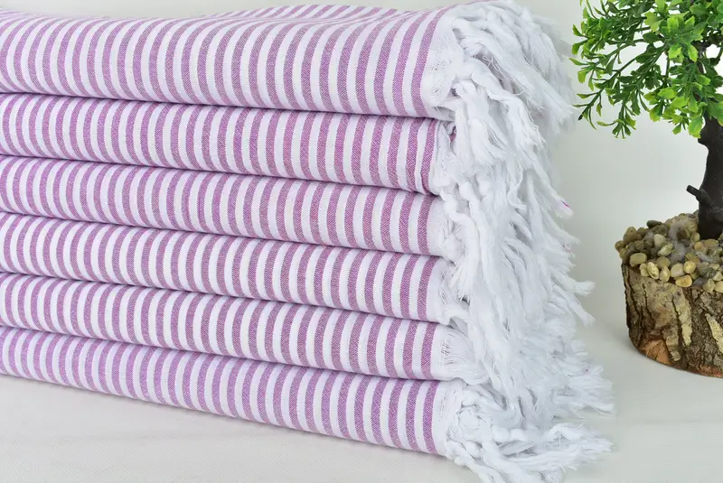 Beach Theme Bachelorette Party Gifts, Housewarming Gift, Custom Gift, 68x36 Cotton Striped Towel, Organic Turkish towel, Wedding Day Gift For Bride - 3