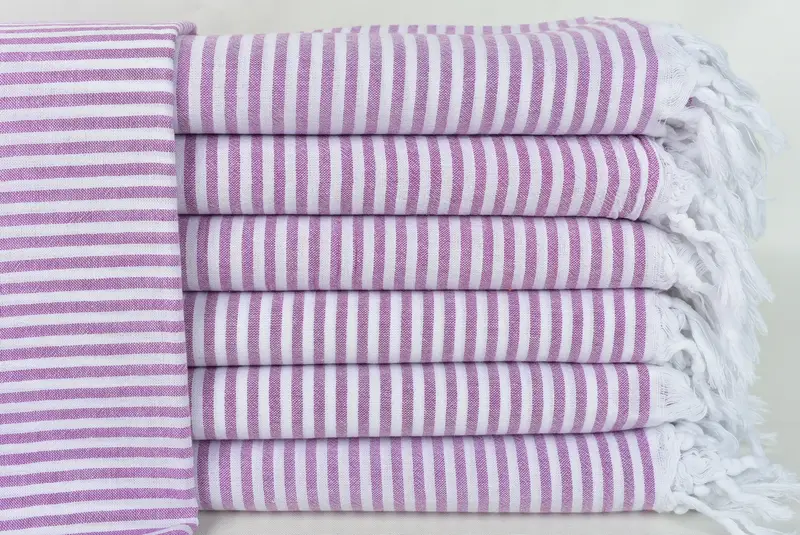 Beach Theme Bachelorette Party Gifts, Housewarming Gift, Custom Gift, 68x36 Cotton Striped Towel, Organic Turkish towel, Wedding Day Gift For Bride - 1