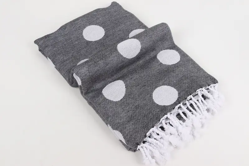 Luxury towel, Organic Turkish towel, 70x40 Cotton Polka Dot Towel, Towel With Name, Gift For Coworker, Monogram Turkish Towel, Custom Beach Towels - 7