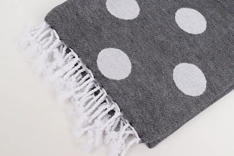 Luxury towel, Organic Turkish towel, 70x40 Cotton Polka Dot Towel, Towel With Name, Gift For Coworker, Monogram Turkish Towel, Custom Beach Towels - 8