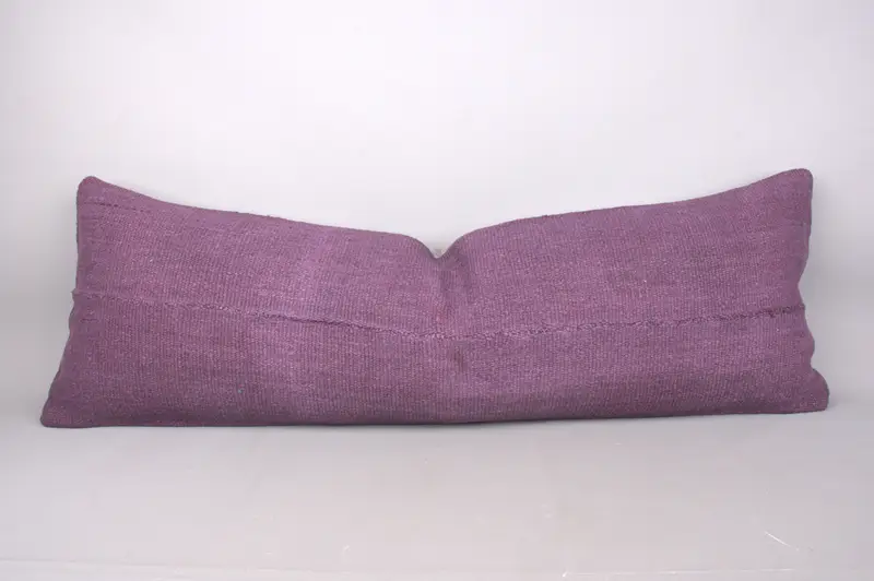 Boho Pillow Sham Cover, 16x48 Purple Cushion Cover, Outdoor Bolster Cushion Case, Cushion Case, Gift Pillow, Pillow for Sofa - 1