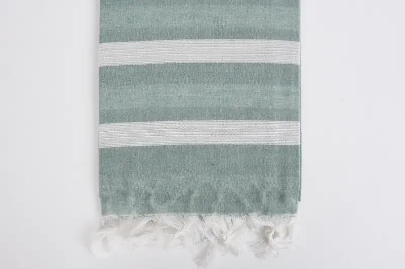 70x40 Cotton Striped Towel, Wedding Hand Made Gift, Fouta towel, Personalized Gift For Her, Organic Turkish towel, Personalized Beach Towel - 4