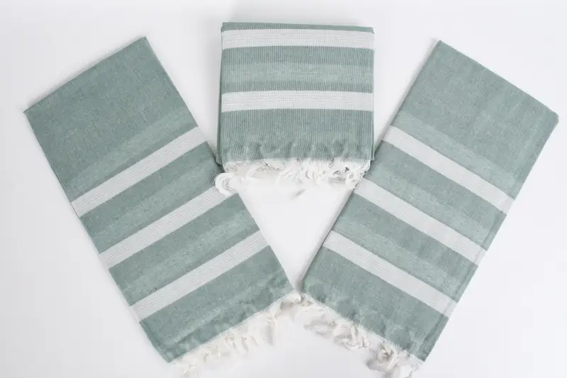 70x40 Cotton Striped Towel, Wedding Hand Made Gift, Fouta towel, Personalized Gift For Her, Organic Turkish towel, Personalized Beach Towel - 7