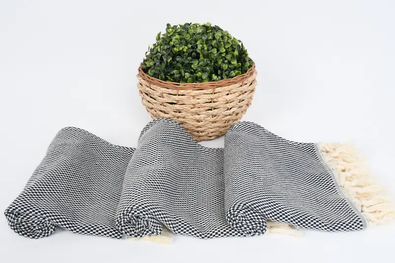 Monogram el havlu, en iyi arkadaş düğün hediyesi, mutfak havlu, dekoratif havlu, 40x18 pamuklu polka nokta havlu, kişiselleştirilmiş hediye, ev ısınma hediyesi - 8