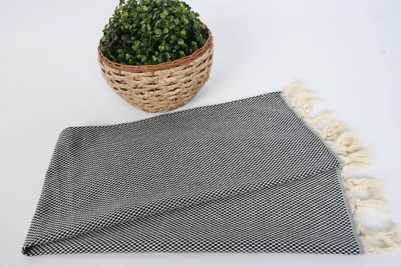 Monogram el havlu, en iyi arkadaş düğün hediyesi, mutfak havlu, dekoratif havlu, 40x18 pamuklu polka nokta havlu, kişiselleştirilmiş hediye, ev ısınma hediyesi - 4