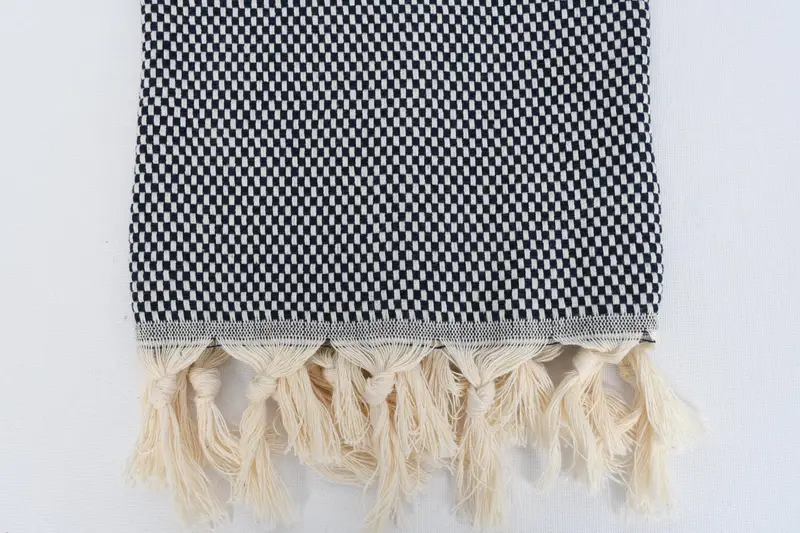 Monogram el havlu, en iyi arkadaş düğün hediyesi, mutfak havlu, dekoratif havlu, 40x18 pamuklu polka nokta havlu, kişiselleştirilmiş hediye, ev ısınma hediyesi - 3