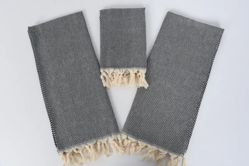 Monogram el havlu, en iyi arkadaş düğün hediyesi, mutfak havlu, dekoratif havlu, 40x18 pamuklu polka nokta havlu, kişiselleştirilmiş hediye, ev ısınma hediyesi - 6