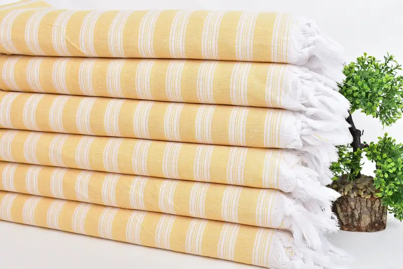 Handmade Gift, Beach Wedding Favor, Lightweight towel, 70x40 Cotton Striped Towel, Custom Name Towel, Monogram Beach Towel, Organic Turkish towel - 3