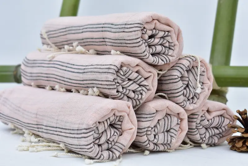 Wedding Gift, Bachelorette Party Gift, Wedding Shower Gift, Unique Wedding Gift, 70x40 Cotton Striped Towel, Bachelor Gifts, Summer Towel, Spa Towel - 4