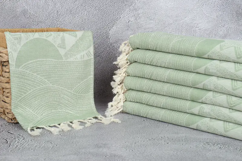 Gift For Wedding Day, Kitchen Towel, Memorial Gift, 36x18 Cotton Striped Design Towel, Holiday Towel, Custom Hand Towel, Spa Towel, Wedding Favors - 4