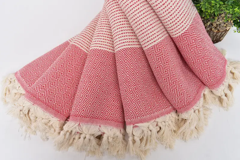 Monogrammed Beach Towel, Housewarming Gift, Gift For Mom, Friends Beach Towel, Towel With Name, 70x36 Cotton Diamond Towel, Monogram Turkish Towel - 4