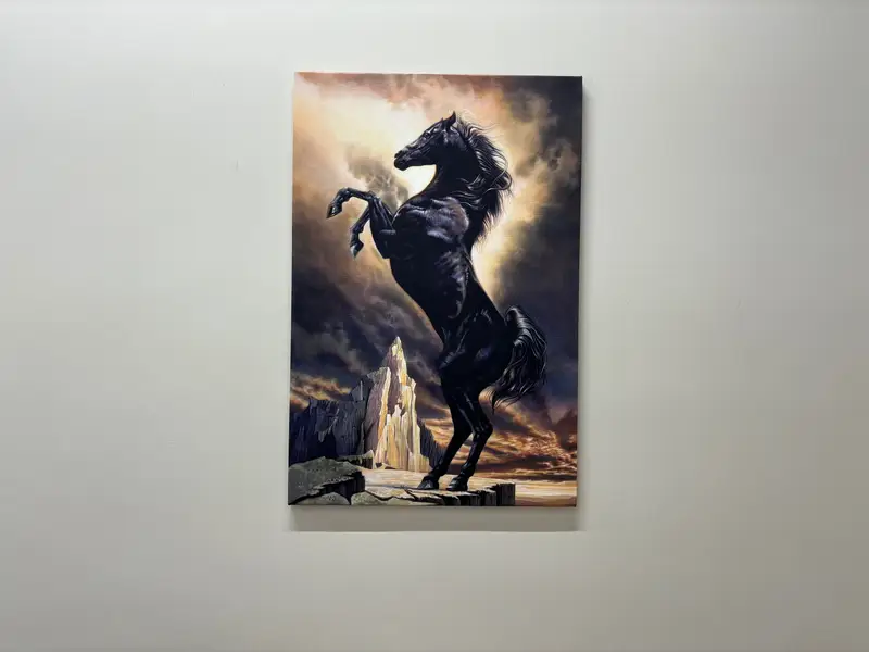 エレガントなスタリオン キャンバス: 馬愛好家の芸術的なギフト プリント