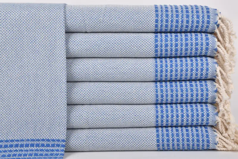 キッチンタオル ペトロール ブルー ストライプ 20x40 インチ 彼女へのギフト - 1