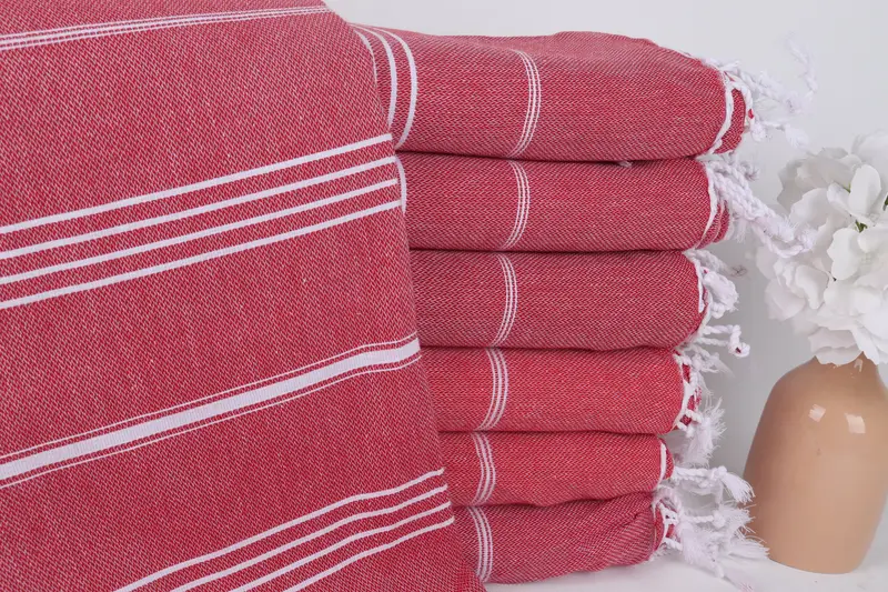 Hammam towel, Soft towel, 70x40 Cotton Striped Towel, Absorbent towel, Wedding For Favor, Lightweight quick-dry peshtemal towel for travel - 1