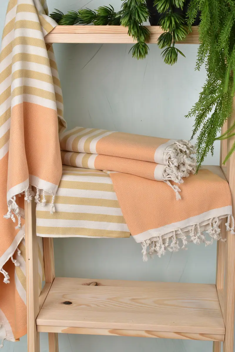Bachelorette Towel, Quick-dry peshtemal, Family Gift, Housewarming Gift, Luxury towel, 70x40 Cotton Striped Towel, Turkish bath towel for spa - 6
