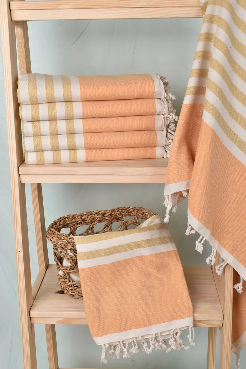 Bachelorette Towel, Quick-dry peshtemal, Family Gift, Housewarming Gift, Luxury towel, 70x40 Cotton Striped Towel, Turkish bath towel for spa - 3