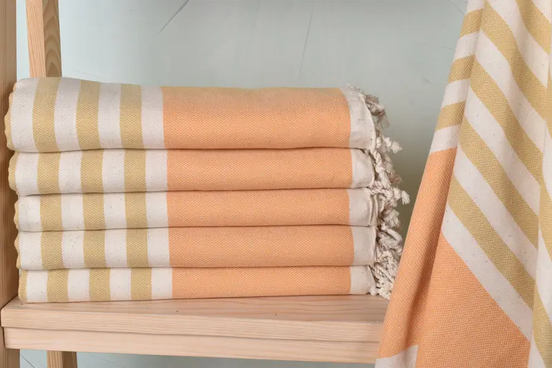 Bachelorette Towel, Quick-dry peshtemal, Family Gift, Housewarming Gift, Luxury towel, 70x40 Cotton Striped Towel, Turkish bath towel for spa - 1