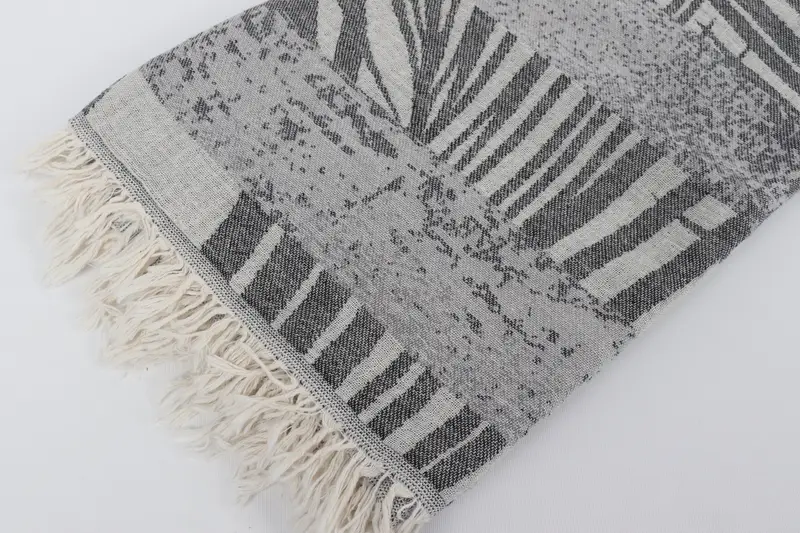 Sand-free towel, Valentines Gift, Unique Turkish towel with custom embroidery USA, Gift For Him, Lightweight towel, 78x38 Cotton Floral Design Towel - 8