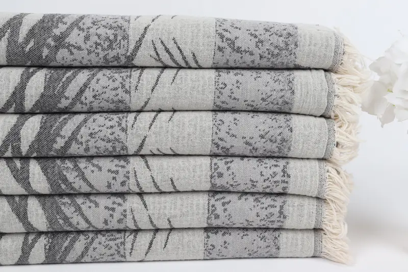 Sand-free towel, Valentines Gift, Unique Turkish towel with custom embroidery USA, Gift For Him, Lightweight towel, 78x38 Cotton Floral Design Towel - 4