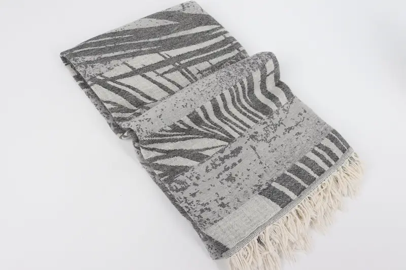 Sand-free towel, Valentines Gift, Unique Turkish towel with custom embroidery USA, Gift For Him, Lightweight towel, 78x38 Cotton Floral Design Towel - 7