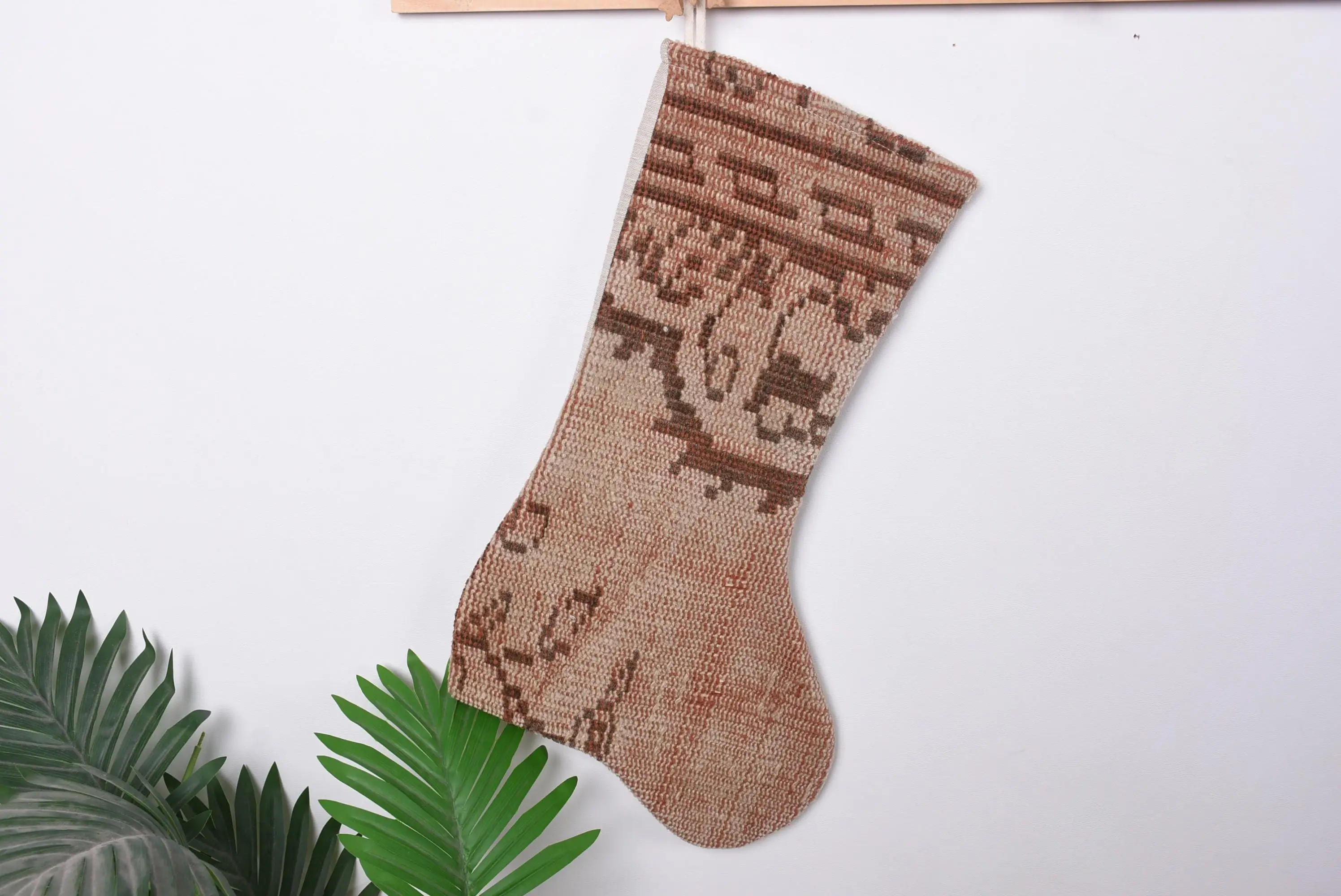 Weihnachtsornamentmuster, 7 Zoll gemütlicher Weihnachtsstrumpf - 1