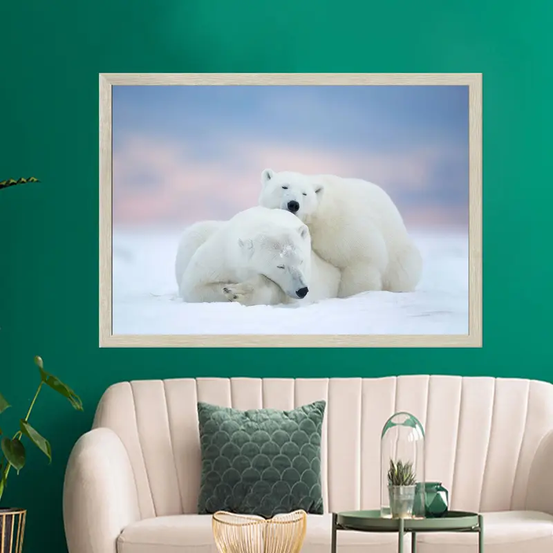 Elegantes Eisbär-bedrucktes Glas: Arktische Wintereleganz