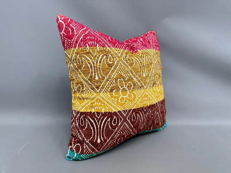 20x20 Brown Cushion Case, Gift Pillow, Bright Pillow Case, Interior Designer Pillow, Cushion, Pattern Throw Pillow Cover, Throw Kilim Pillow - 2