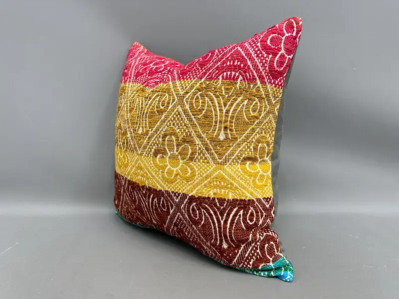 20x20 Brown Cushion Case, Gift Pillow, Bright Pillow Case, Interior Designer Pillow, Cushion, Pattern Throw Pillow Cover, Throw Kilim Pillow - 3