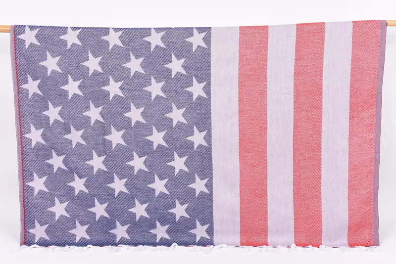 Absorbent Turkish towel, Lightweight Turkish towel for beach, Bathroom Towel, Sand-free towel, Personalized Gifts, 70x40 Cotton American Flag Towel