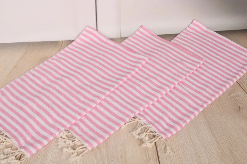 Düğün iyilikleri, gelin hediye, Türk havlu el havlu, 40x18 pamuklu çizgili havlu, özel Türk havlu, nedime hediyesi, monogram mutfak havlu - 6