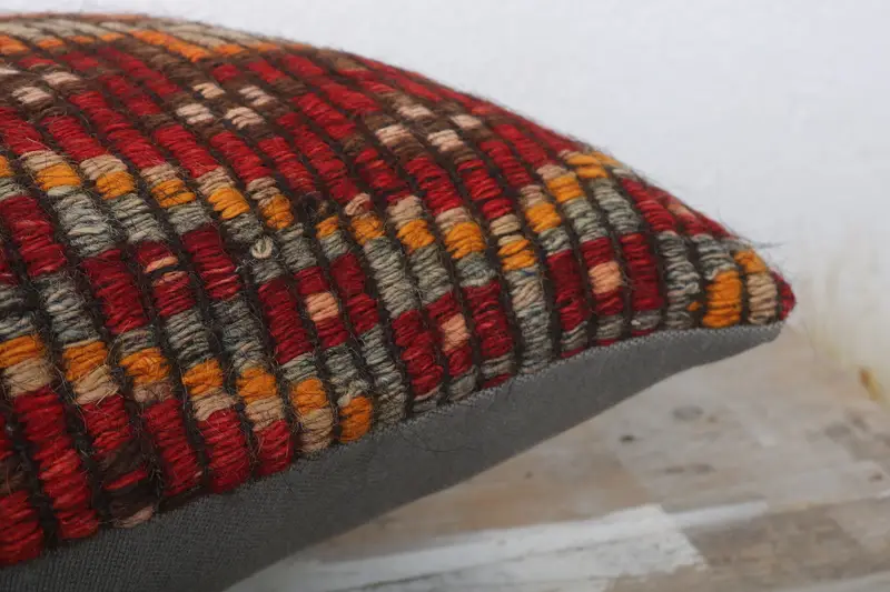 Traditional Cushion, Pillow for Couch, Southwestern Pillow Case, Turkish Pillow, 12x24 Brown Pillow Sham, Throw Kilim Pillow, Pillow Sham - 6