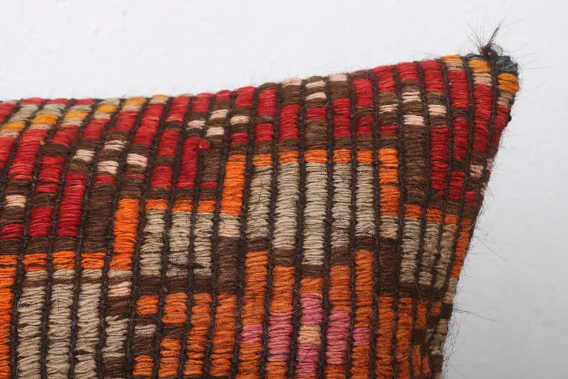 Traditional Cushion, Pillow for Couch, Southwestern Pillow Case, Turkish Pillow, 12x24 Brown Pillow Sham, Throw Kilim Pillow, Pillow Sham - 5