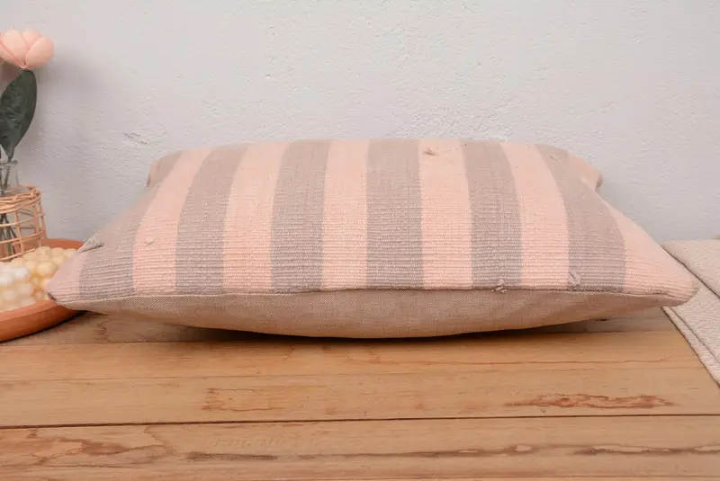 Pillow for Couch, Kilim Cushion Sham, 16x24 Gray Pillow, Wool Kilim Pillow Pillow Case, Vintage Pillow, Cushion, Christmas Cushion Cover - 5