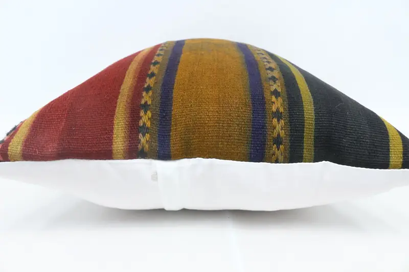 Cozy Throw Cushion, Boho Pillow Sham Cover, Pillow Sham, 20x28 Red Cushion, Vintage Kilim Throw Pillow, Pillow for Sofa - 5