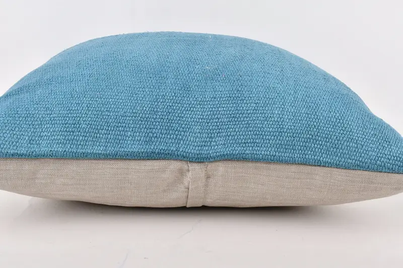Pillow for Sofa, Tribal Pillow Cover, Kilim Pillow, Pet Cushion Cover, Floor Cushion Cover, 24x24 Blue Pillow Cover, Pillow, Pillow for Couch - 5