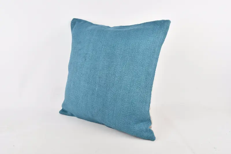Pillow for Sofa, Tribal Pillow Cover, Kilim Pillow, Pet Cushion Cover, Floor Cushion Cover, 24x24 Blue Pillow Cover, Pillow, Pillow for Couch - 3
