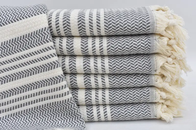 Handmade Gift, Personalized Gifts, 40x18 Cotton Striped Towel, Personalized Kitchen Towel, Turkish Towel Hand Towel, Personalized Gift For Her - 1