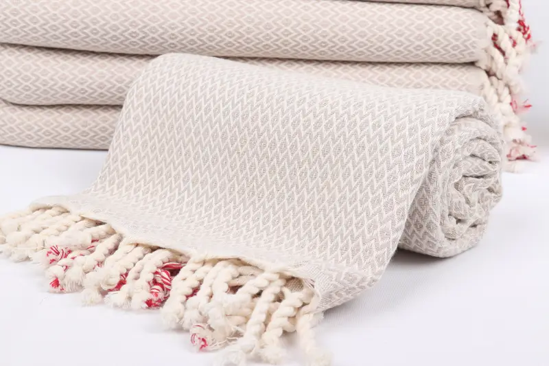 Organic Towel, 70x40 Cotton Diamond Towel, Turkish hand towel, Soft towel, Towel With Name, Gym Towel, Christmas Gift, Large Turkish Towel - 4