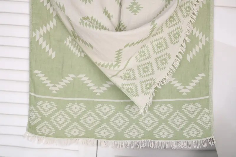 Custom Gifts, 70x36 Cotton Kilim Towel, Custom Beach Towel, Fouta towel, Organic Turkish towel, Sand-resistant Turkish towel for the beach - 1