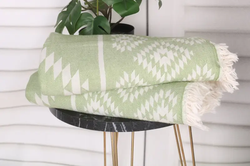 Custom Gifts, 70x36 Cotton Kilim Towel, Custom Beach Towel, Fouta towel, Organic Turkish towel, Sand-resistant Turkish towel for the beach - 4