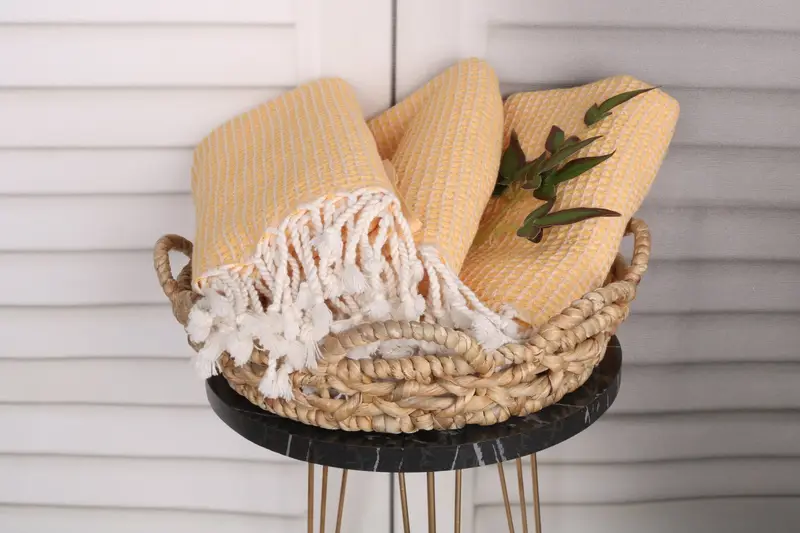Custom Beach Towel, Gift For Her, Custom Beach Towels, Sand-Resistant Peshtemal, Bridesmaid Favors, Turkish bath towel, 68x36 Cotton Waffle Towel - 5