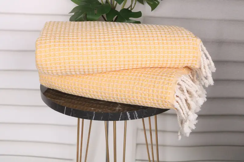 Custom Beach Towel, Gift For Her, Custom Beach Towels, Sand-Resistant Peshtemal, Bridesmaid Favors, Turkish bath towel, 68x36 Cotton Waffle Towel - 3