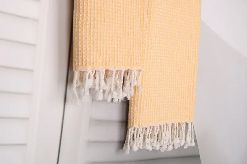 Custom Beach Towel, Gift For Her, Custom Beach Towels, Sand-Resistant Peshtemal, Bridesmaid Favors, Turkish bath towel, 68x36 Cotton Waffle Towel - 8