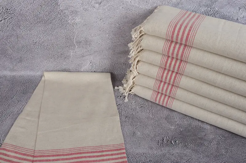 Monogram Kitchen Towel, Monogrammed Hand Towel, Bridesmaid Gift, 36x18 Linen Striped Towel, Personalized Dish Towel, Family Gift, Housewarming Gift - 2
