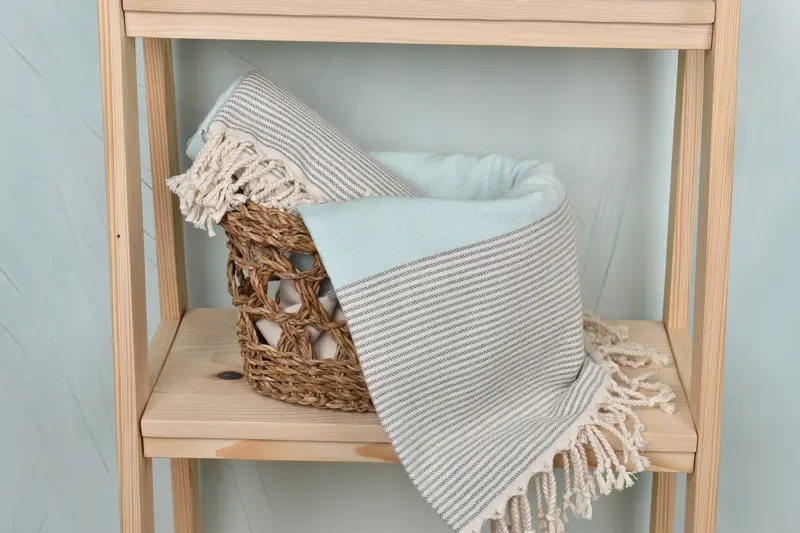Gift Towel, Unique Turkish towel with custom embroidery USA, Personalized Gifts, Lightweight towel, Turkish beach towel, 70x40 Cotton Striped Towel - 4