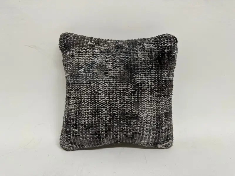 Kilim Pillow, Pillow, Armchair Pillow Sham, Antique Pillows, 12x12 Gray Pillow Case, Vintage Kilim Pillow, Handmade Pillow - 1