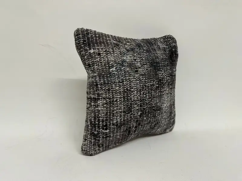 Kilim Pillow, Pillow, Armchair Pillow Sham, Antique Pillows, 12x12 Gray Pillow Case, Vintage Kilim Pillow, Handmade Pillow - 3